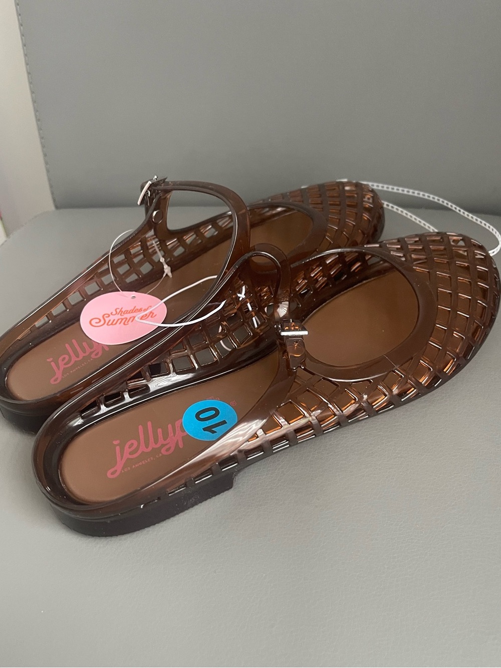 Jellypop Jelly Mesh Mule Flat Sandals Brown Women’s Size 10 - Picture 7 of 12